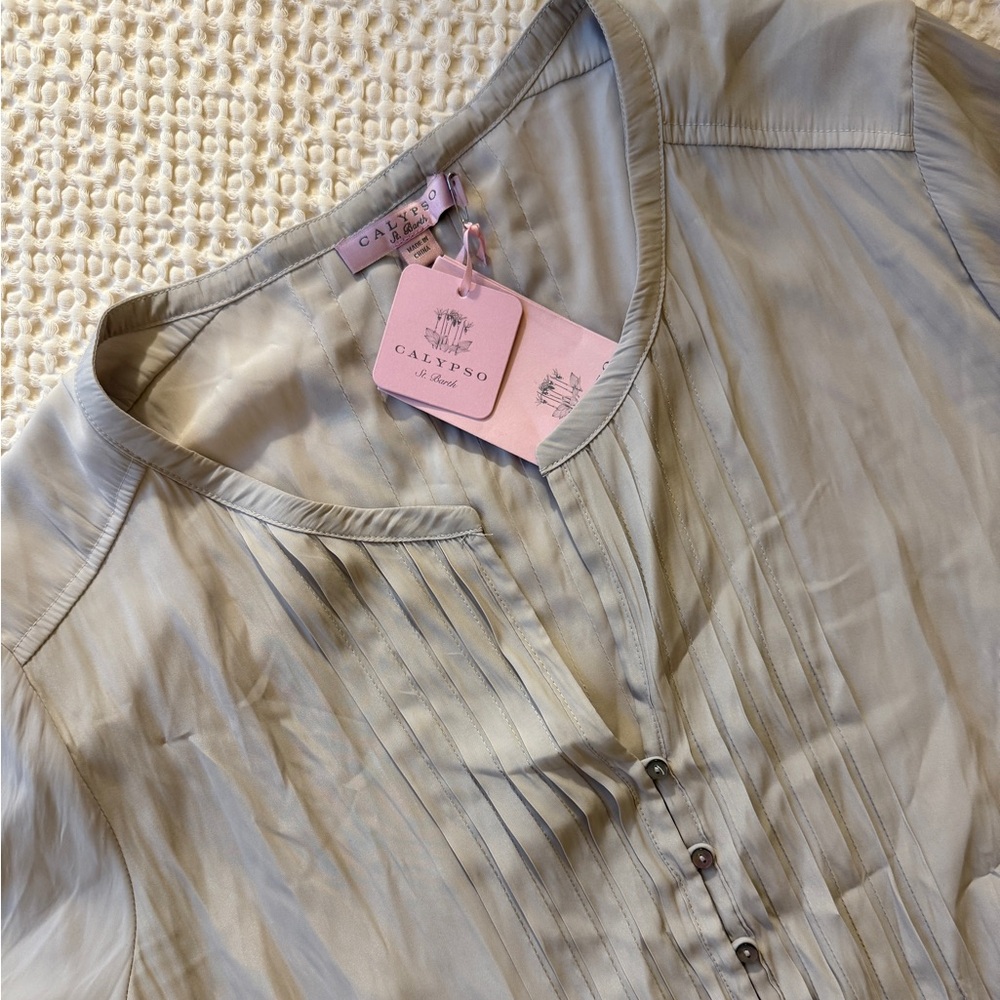BNWT Calypso St. Barth Blouse with Pockets.